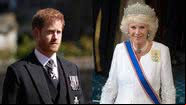 O príncipe Harry e a rainha consorte Camilla - Getty Imagens