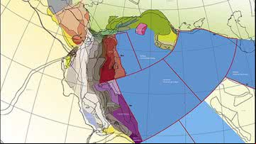 Mapa abstrato da área da Grande Adria - Licença Creative Commons via Wikimedia Commons