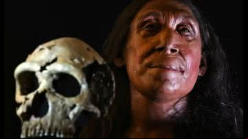 Neandertal e crânio - Divulgação/Youtube