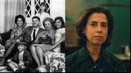 Eunice, Rubens e família (à esqu.) e imagem de 'Ainda Estou Aqui' (à dir.) - Arquivo pessoal e Divulgação