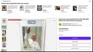 Foto autografada por Papa Francisco é anunciada por R$ 170 mil - Reprodução/ebay.com