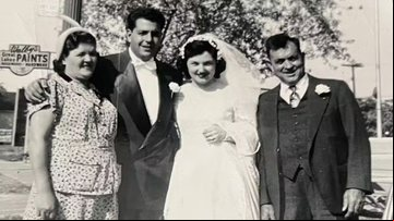 Foto de casamento de 1953 - Reprodução/Facebook/Sterling Heights Public Library