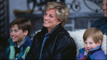 Diana e os filhos Harry e William em 1993 - Getty Images