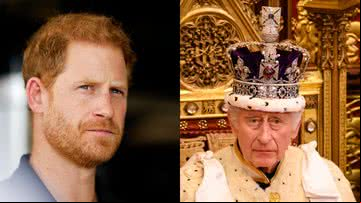Príncipe Harry e o rei Charles III - Getty Images