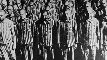 Vítimas do campo de concentração de Buchenwald em foto de 1941 - Museu Memorial do Holocausto dos Estados Unidos
