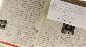 Imagem do diário de Anne Frank - Getty Images